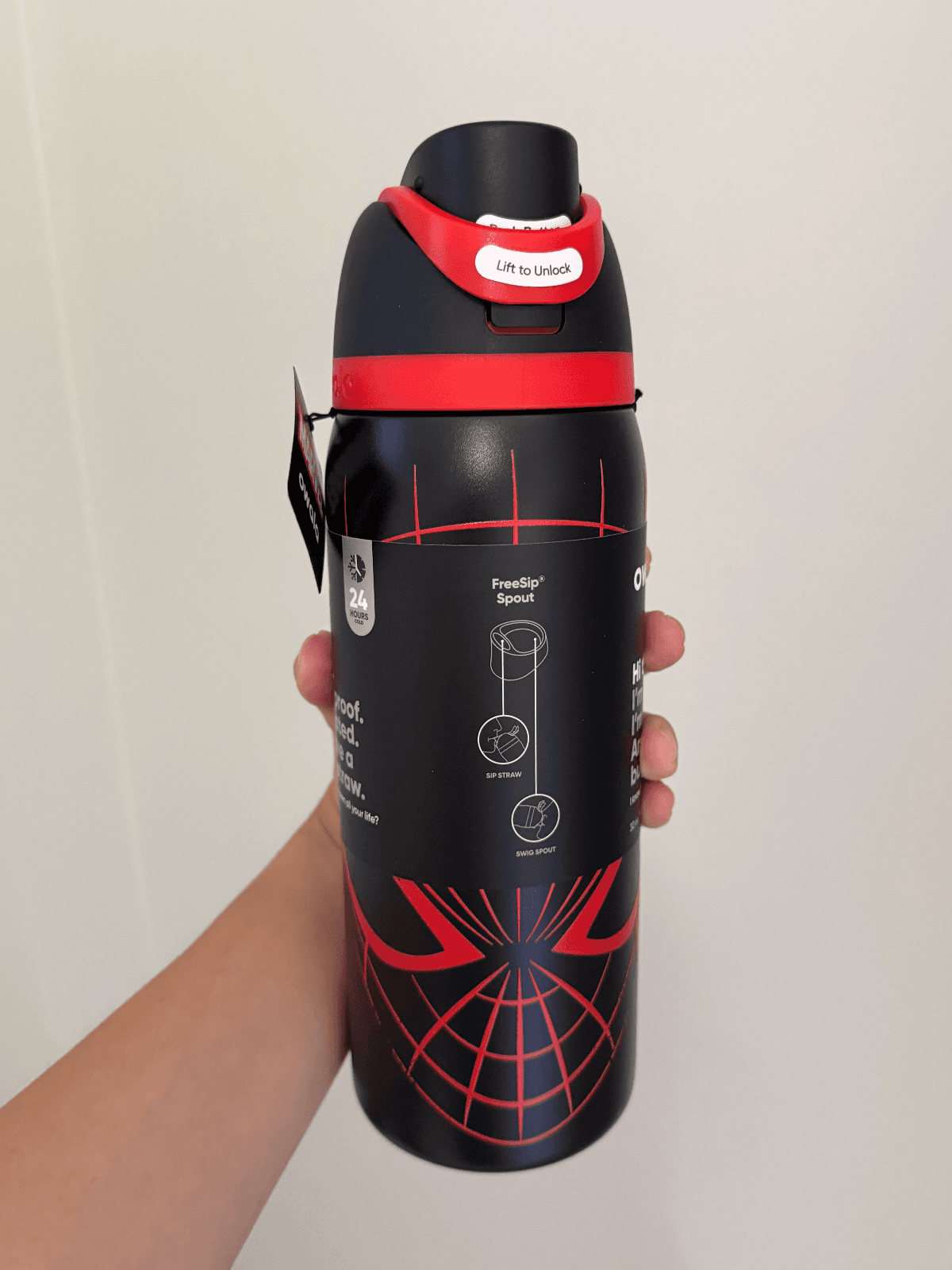 Garrafa owala homem aranha 945ml — foto 4
