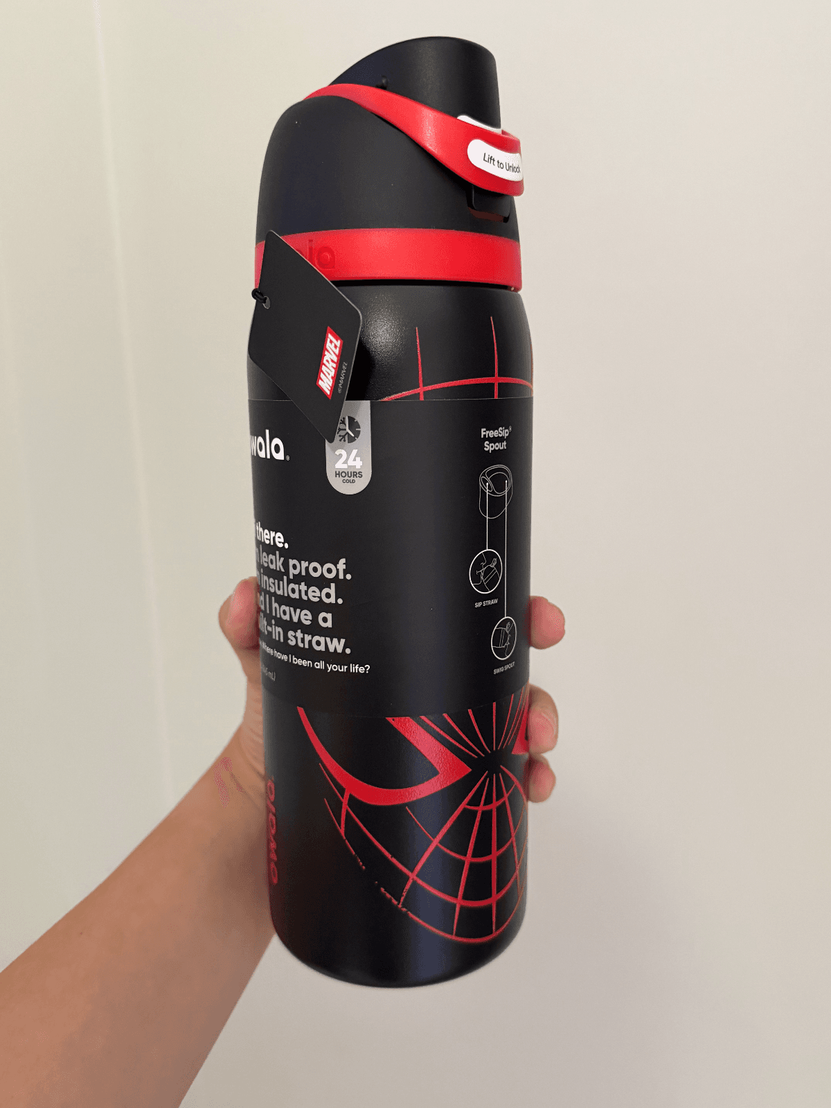 Garrafa owala homem aranha 945ml — foto 2