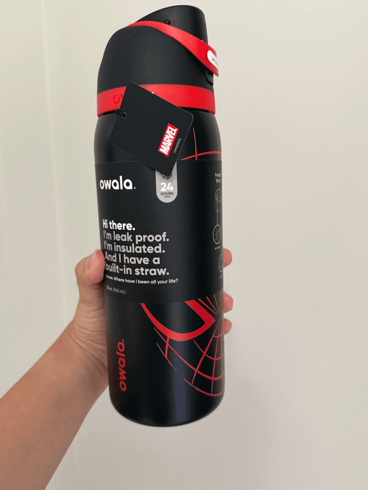 Garrafa owala homem aranha 945ml